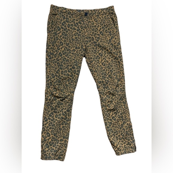 Sanctuary Anthropologie Women’s Jogger Pant Brown Leopard Stretch Approx Medium - Picture 2 of 12